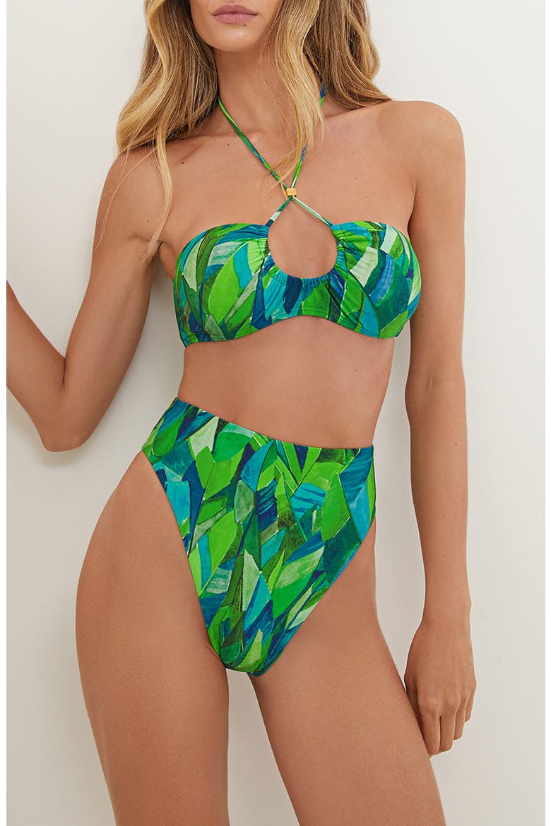 Tropics Gigi High Waist Bikini Bottoms, Alternate, color, MULTI
