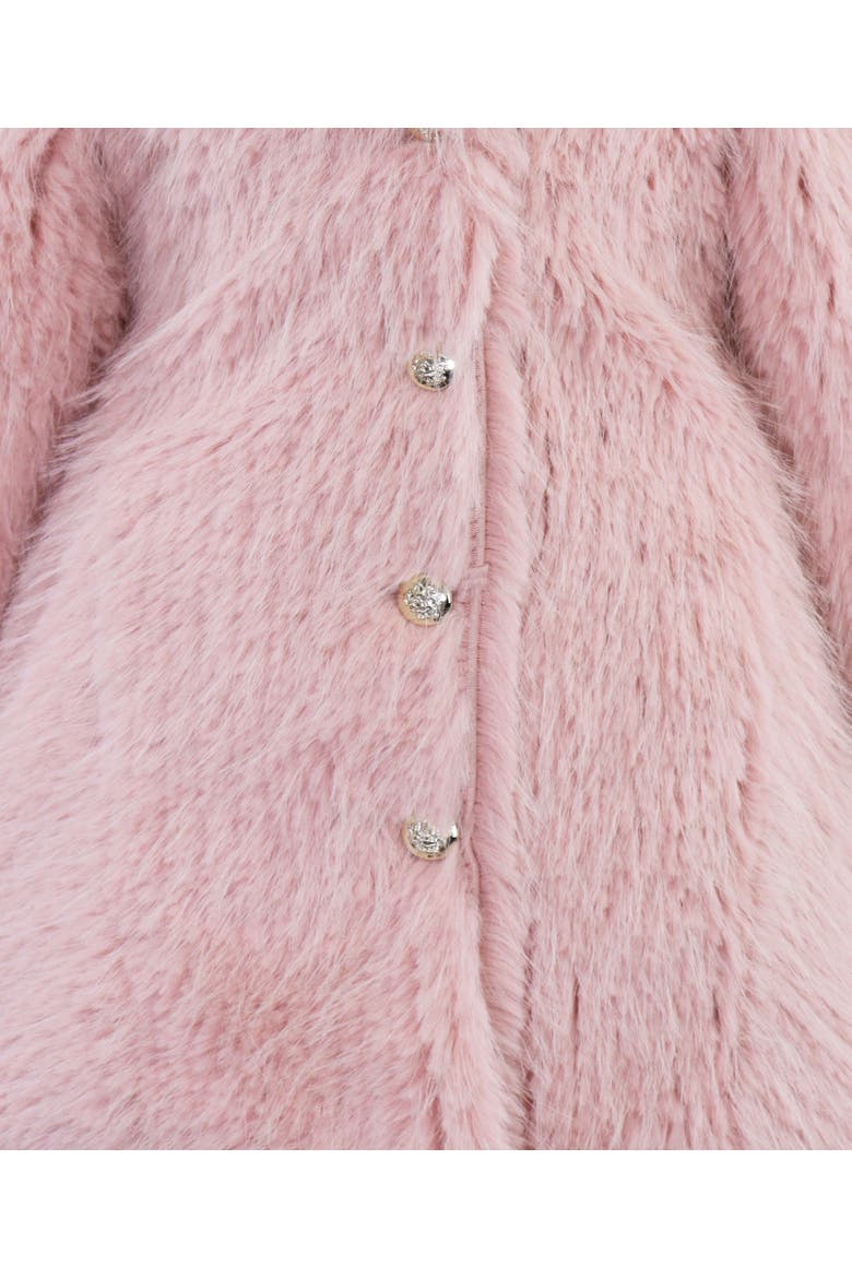 Faux Fur Shawl Flounce Coat, Alternate, color, Berry Rain Shag