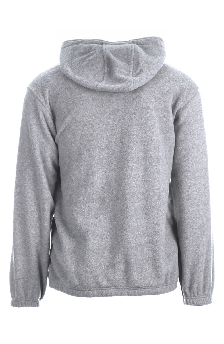 BURNSIDE Polar Fleece Quarter Zip Hoodie, Alternate, color, Heather Grey