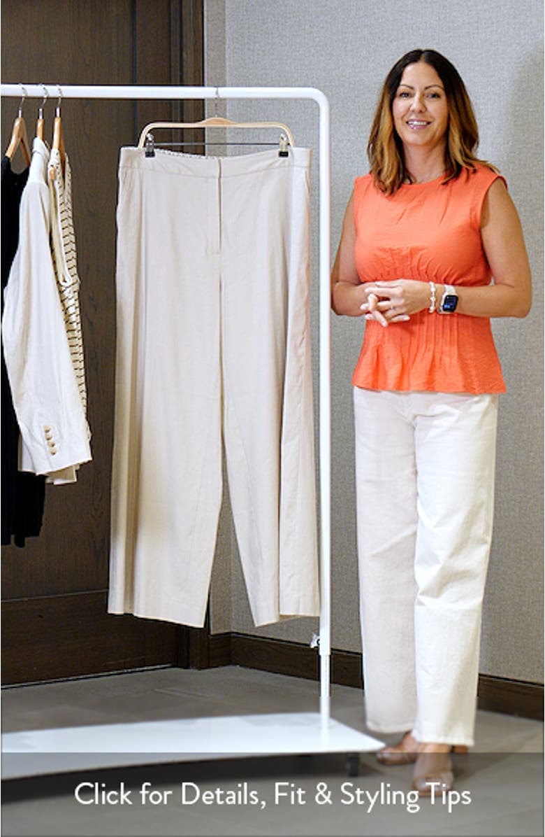 Linen Blend Wide Leg Pants, sales video thumbnail