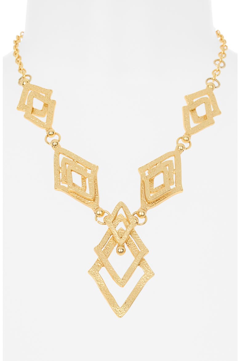 Art Deco Necklace, Alternate, color, GOLD
