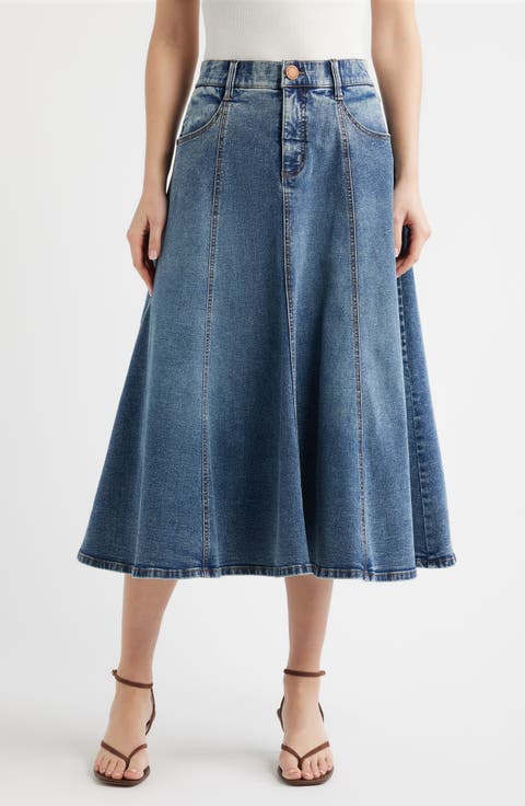 Denim A-Line Skirt