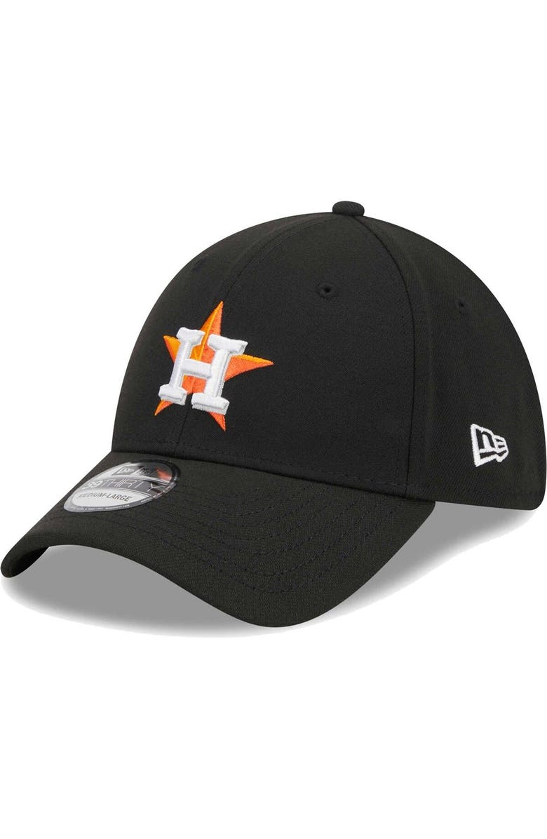 New Era Men's New Era Black Houston Astros Logo 39THIRTY Flex Hat, Main, color, Black