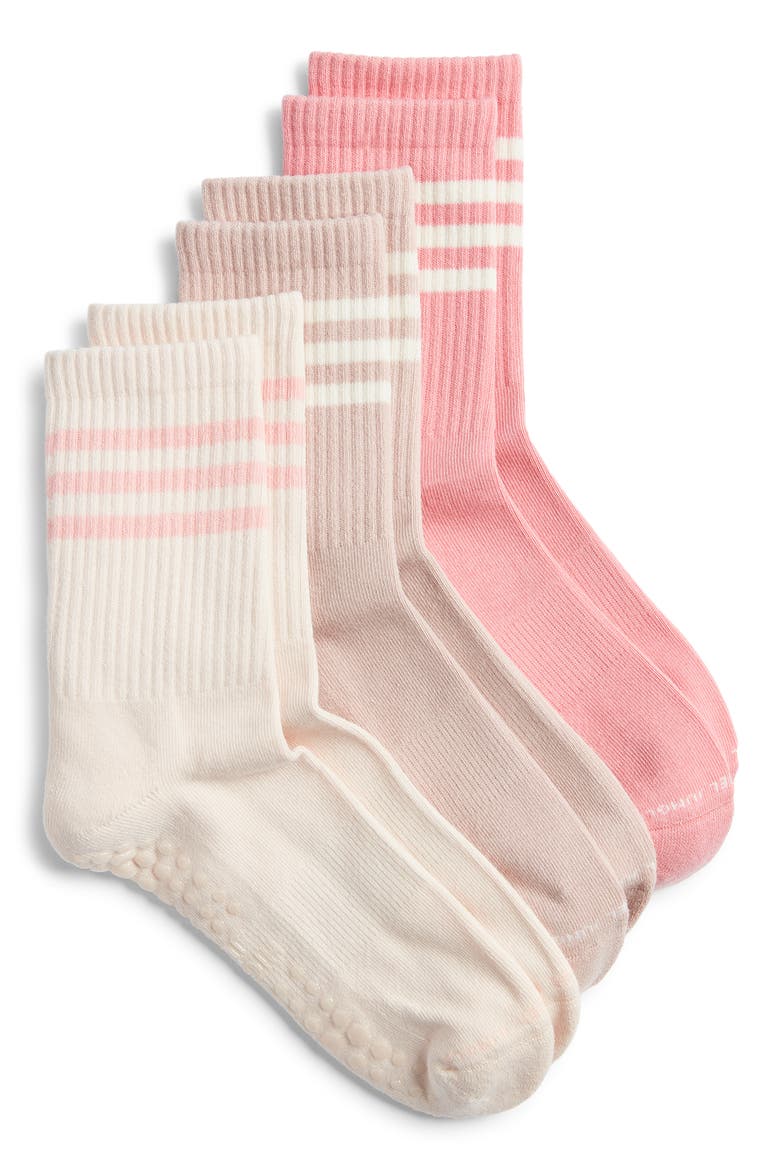 3-Pack Varsity Grip Crew Socks, Main, color, NOSTALGIA