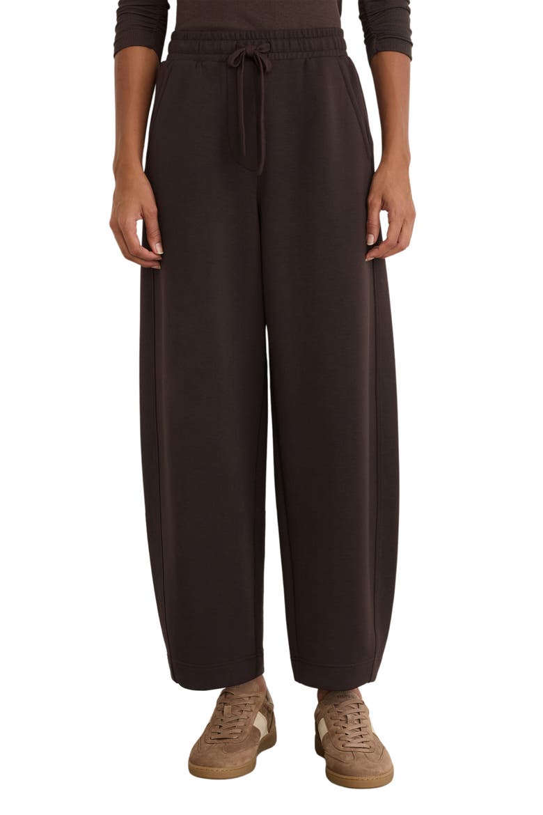 Abigail Ankle Jogger Pants, Alternate, color, DARK CHOCOLATE