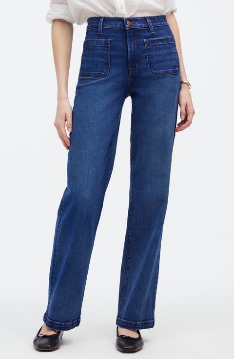 Emmett Patch Pocket Wide Leg Jeans (Allentown Wash)