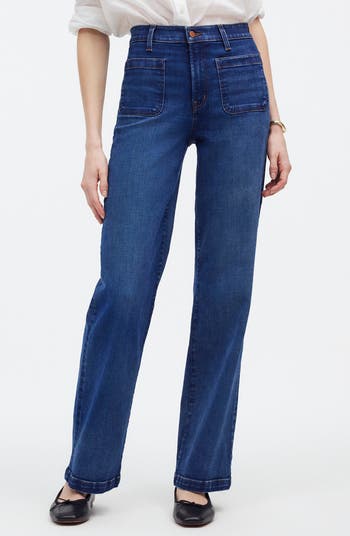 Madewell Emmett Patch Pocket Wide Leg Jeans Nordstrom