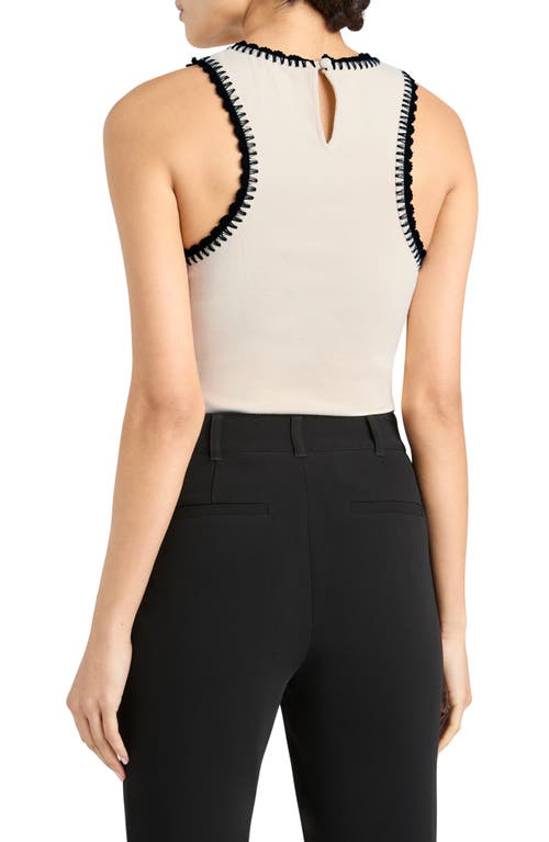 Cinq À Sept Lizzie Embroidered Contrast Stitch Tank In Multi