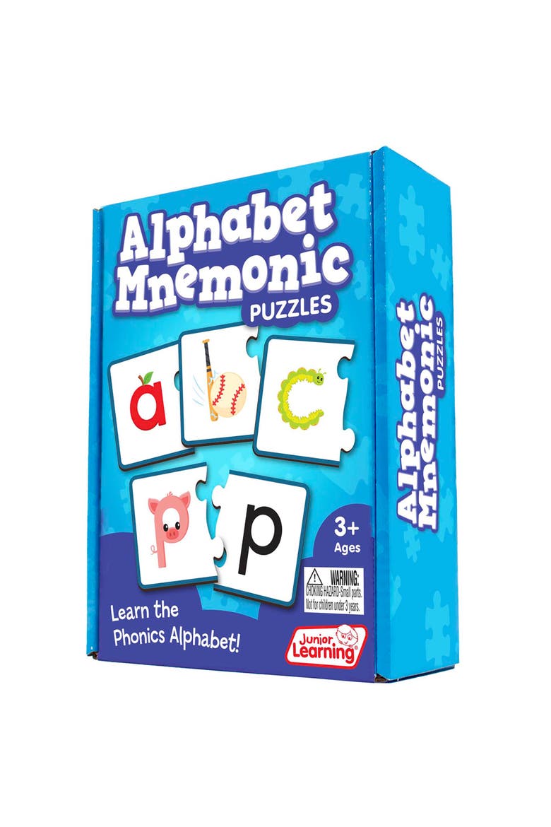 Alphabet Mnemonics Puzzles, 26 Self Correcting Letter Set, Alternate, color, Multicolored