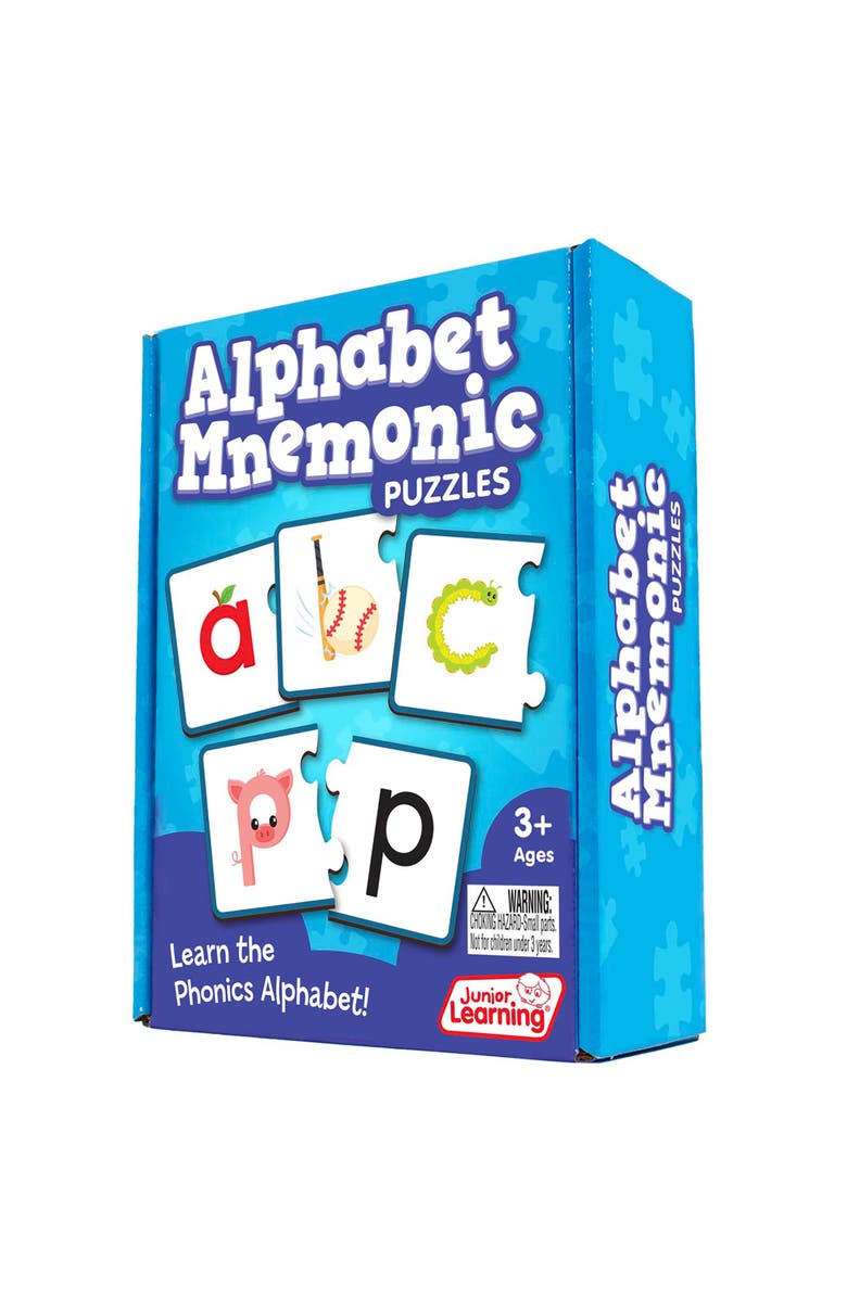 Junior Learning Alphabet Mnemonics Puzzles, 26 Self Correcting Letter Set, Alternate, color, Multicolored