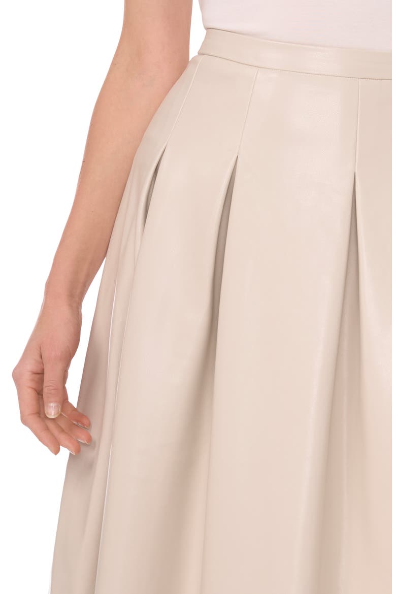 Faux Leather Skirt, Alternate, color, MOONBEAM
