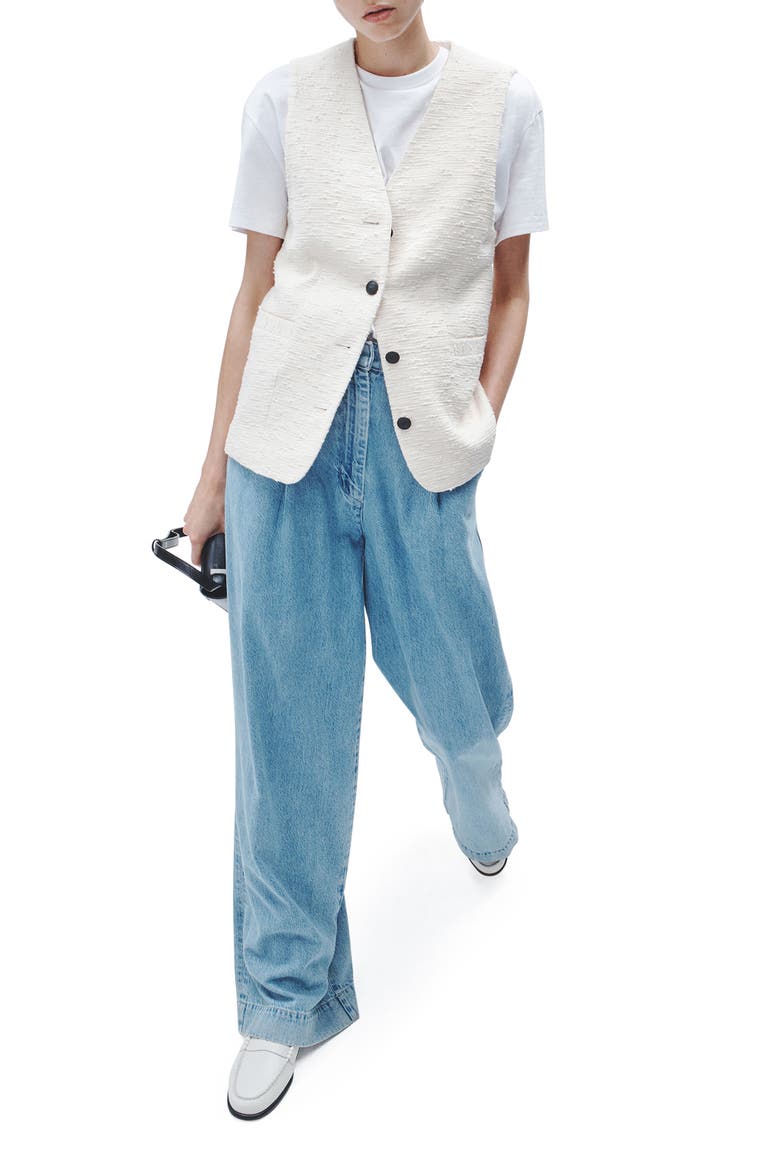 Tweed Vest, Alternate, color, IVORY