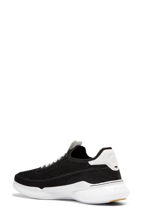 Cole Haan Grand Crosscourt Stitchlite Runox Sneaker In Black Knit/white