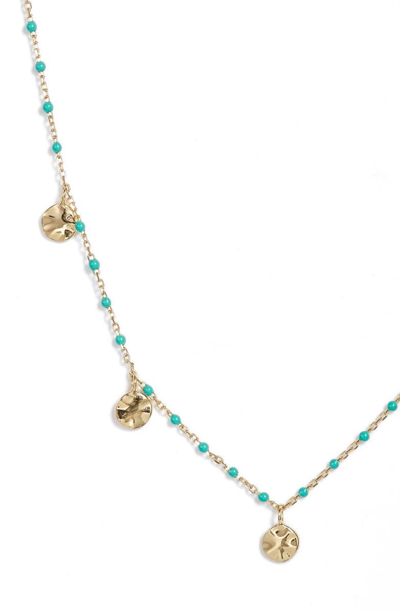 Argento Vivo Sterling Silver Argento Vivo Enamel Bead Mirror Drop Necklace, Alternate, color, 