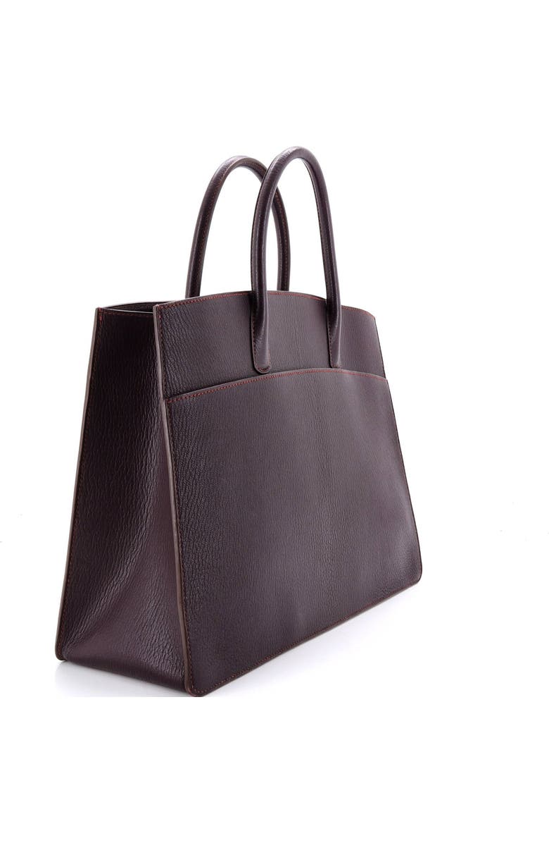 Pre-Owned Hermes White Bus Bag Leather 39, Alternate, color, Raisin