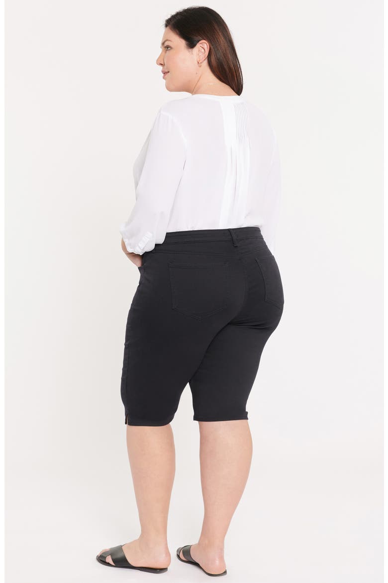 Side Slit Capri Jeans, Alternate, color, BLACK 858