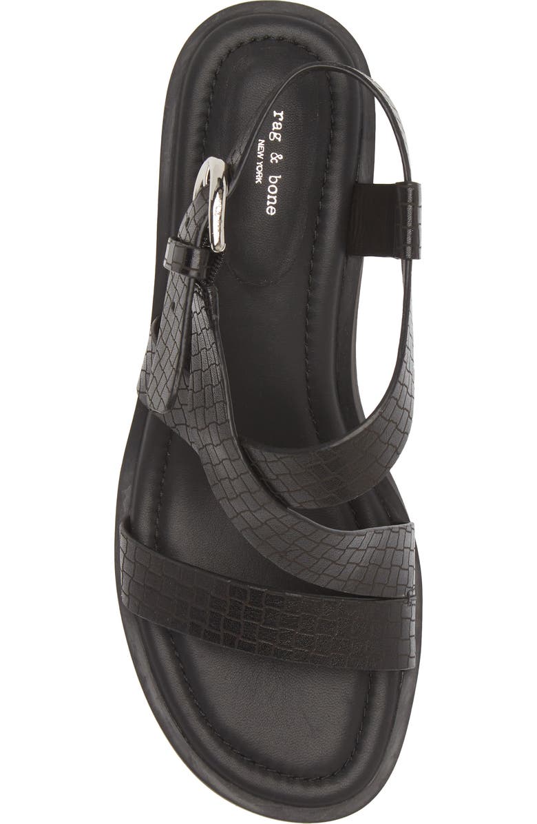 rag & bone Geo Ankle Strap Sandal, Alternate, color, Blkbktw