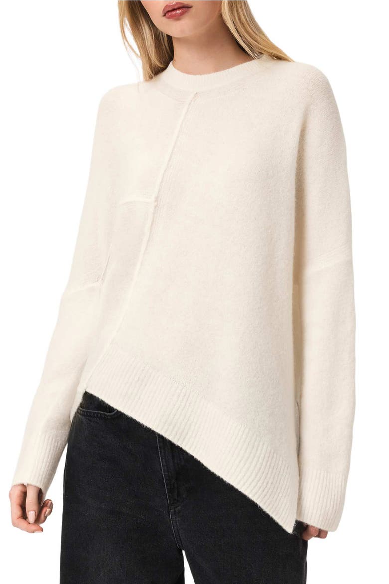 Lock Merino Wool Blend Sweater, Alternate, color, CHALK WHITE