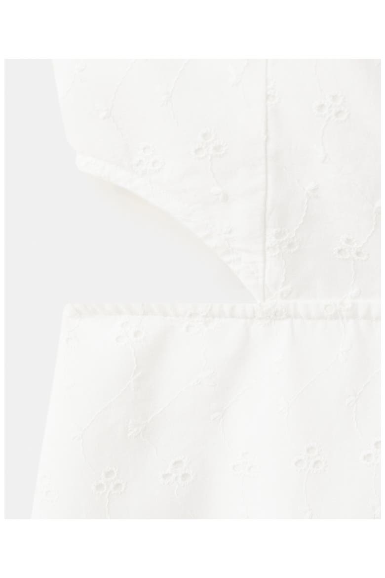 Embroidered Eyelet Cutout Minidress, Alternate, color, OFF WHITE