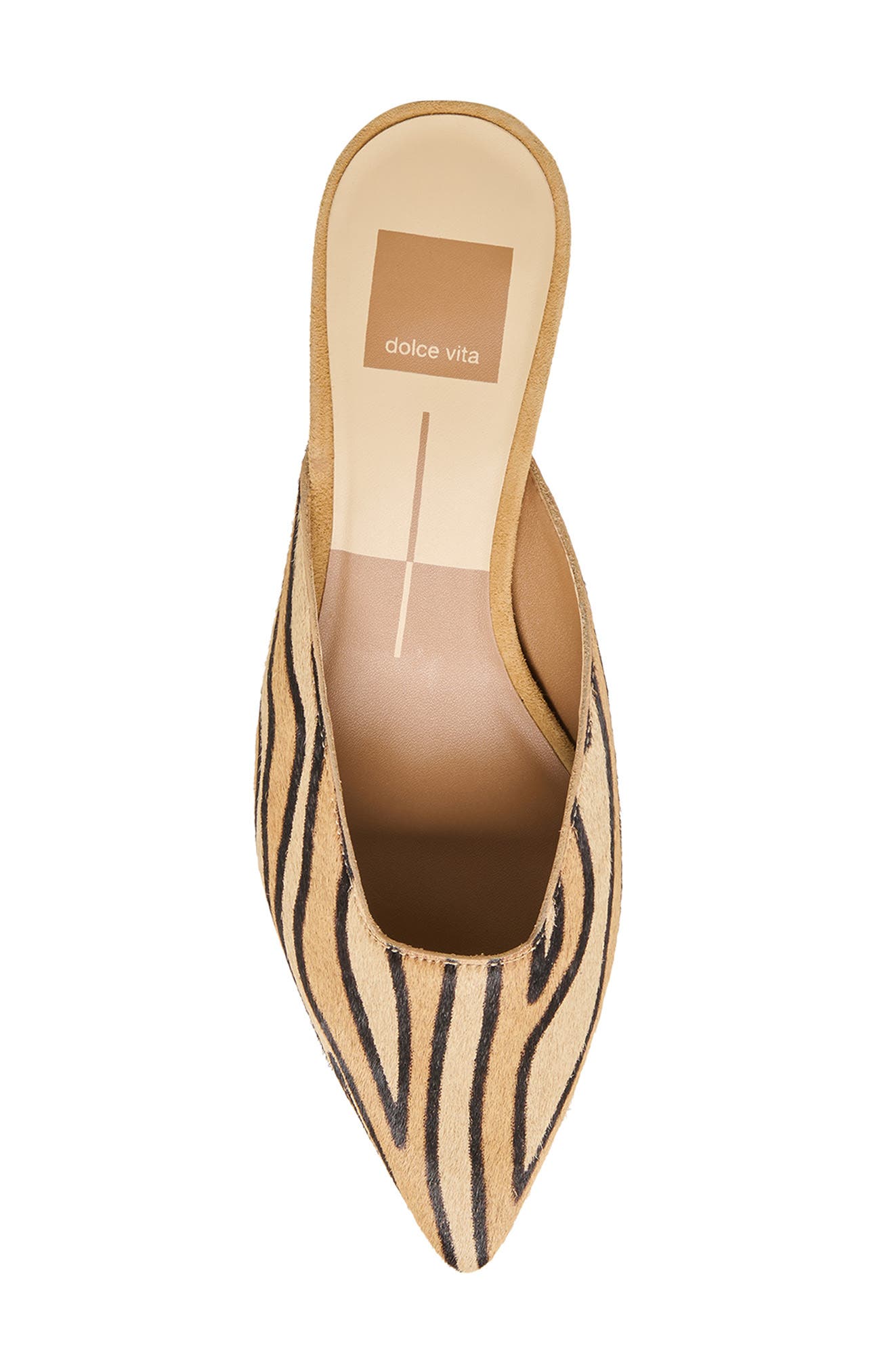 Cleo Pointed Toe Kitten Heel Mule, Alternate, color, TIGER PRINT CALF HAIR