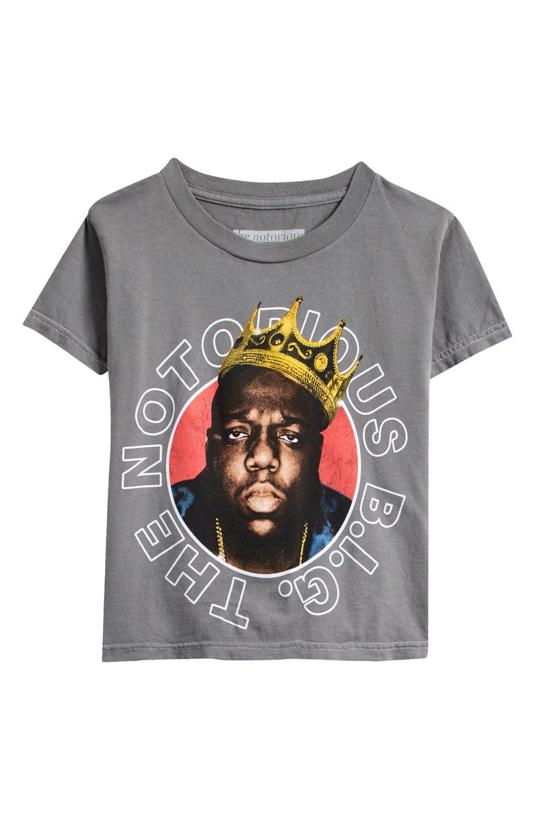 Merch Traffic Kids' Notorious B.I.G. Cotton Graphic T-Shirt, Main, color, Charcoal