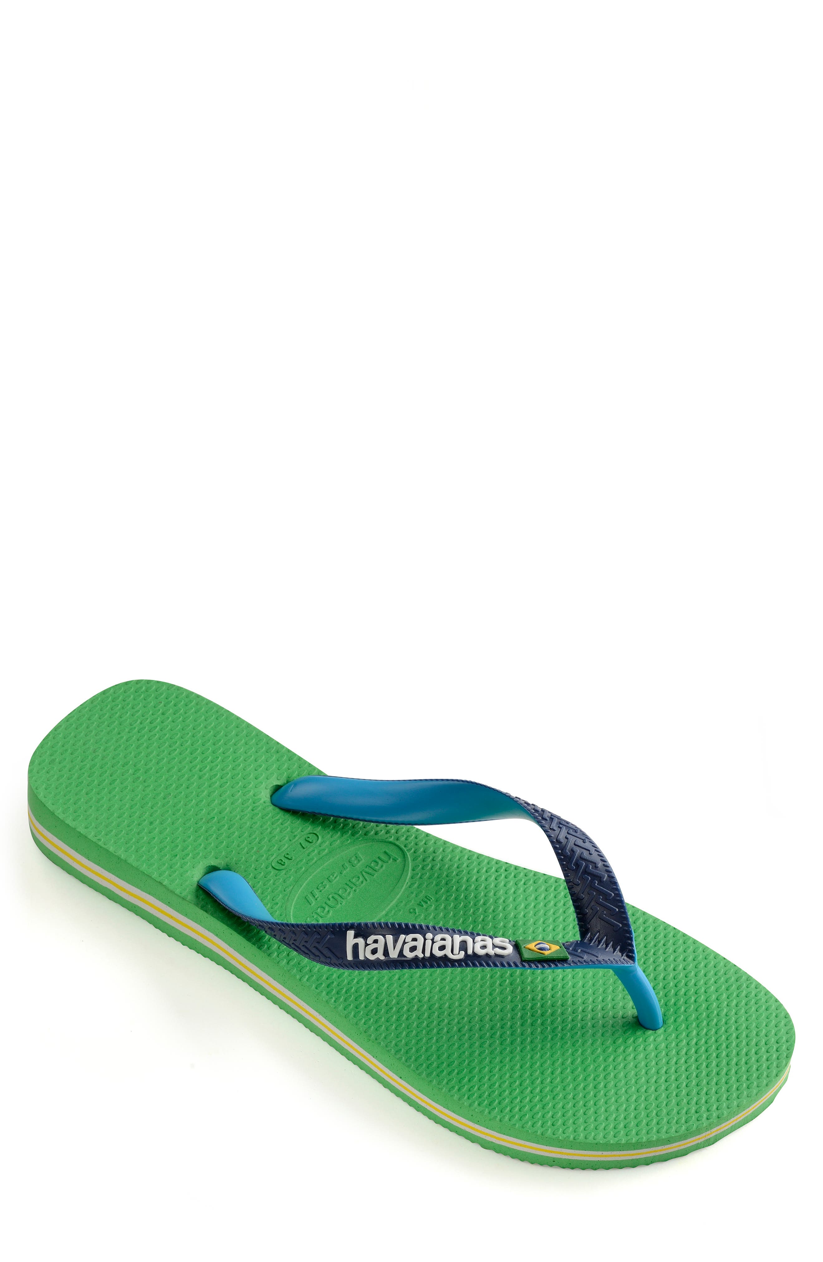 Brazil Mix Flip Flop, Alternate, color, LEAF GREEN