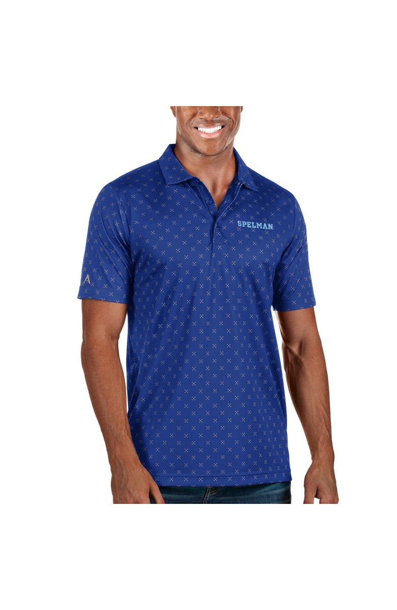 ANTIGUA Men's Antigua Royal Spelman College Jaguars Spark Polo, Main, color, 