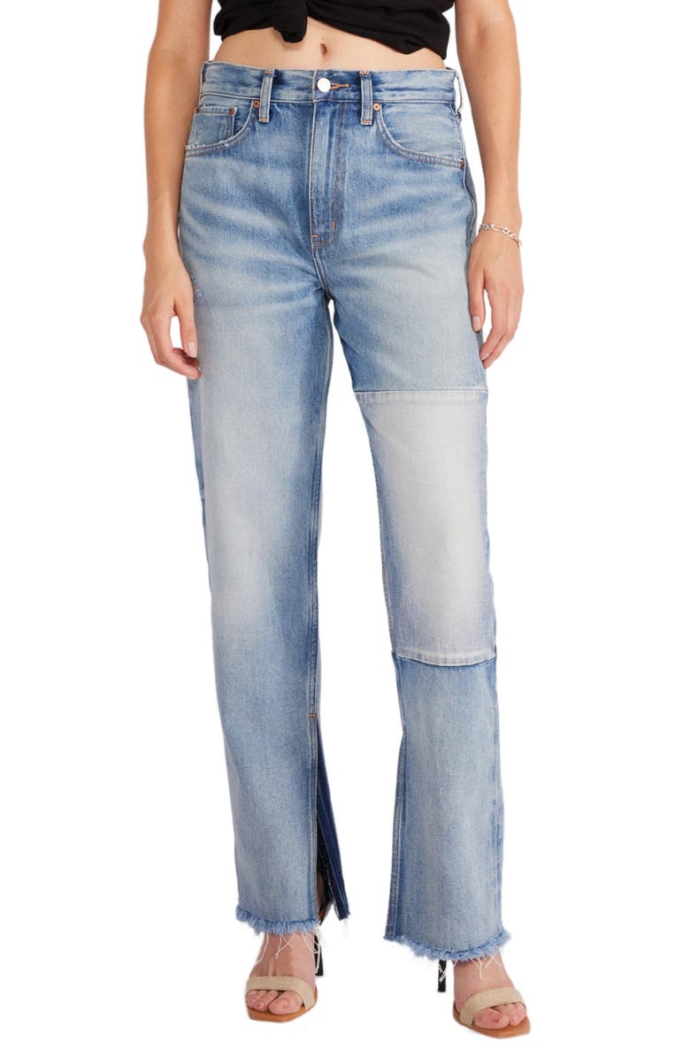 ÉTICA Cecilia Split Leg Slim Straight Leg Jeans, Main, color, 