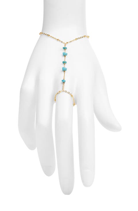 Turquoise Stone Hand Chain