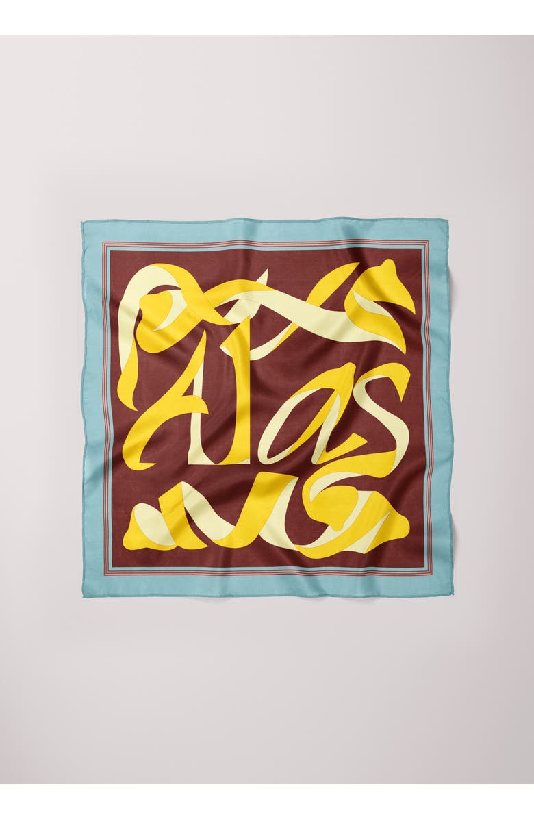 Alas X-Large Printed Silk Scarf, Main, color, Print 'Apeel' 49
