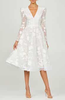HELSI Parker Embroidered Long Sleeve Cocktail Dress