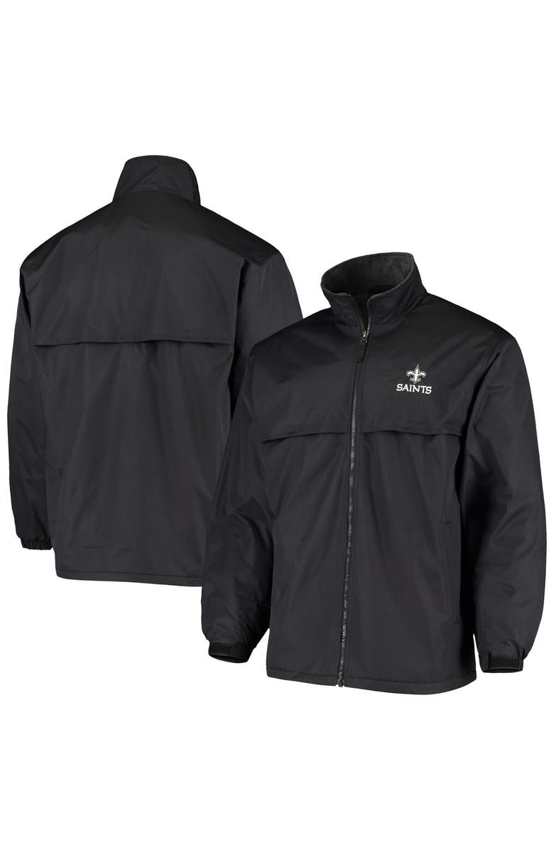 DUNBROOKE Men's Dunbrooke Black New Orleans Saints Triumph Fleece Full-Zip Jacket, Main, color, Black