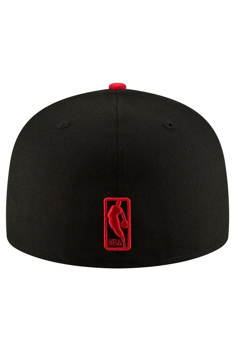 Men's New Era Black/Red Toronto Raptors 2-Tone 59FIFTY Fitted Hat, Alternate, color, Black