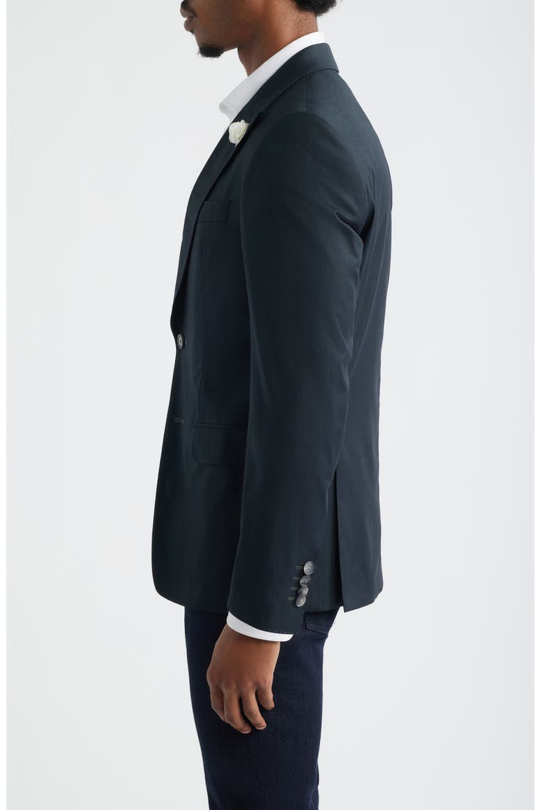 Huge Wool Blend Peak Lapel Sport Coat, Alternate, color, OPEN GREEN