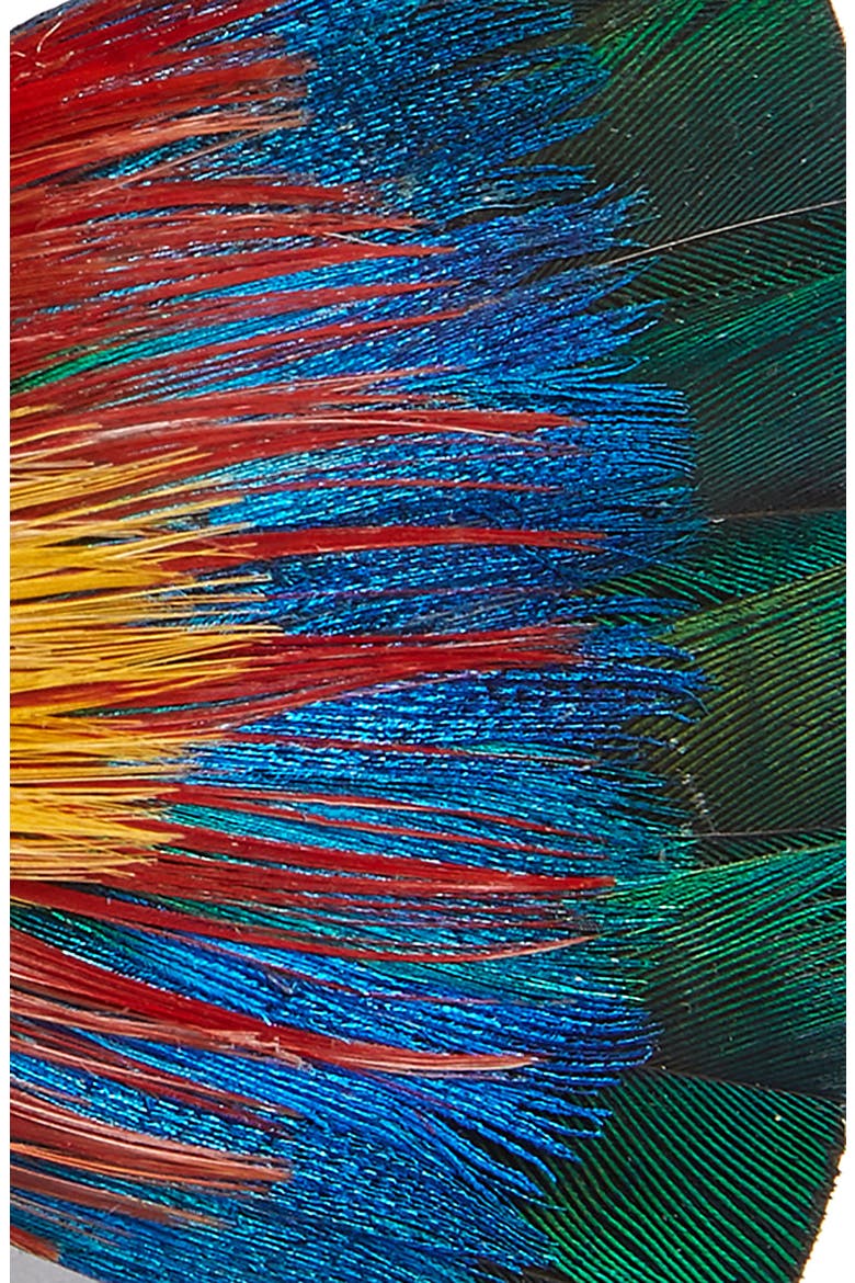 Spectrum Feather Bow Tie, Alternate, color, BLUE