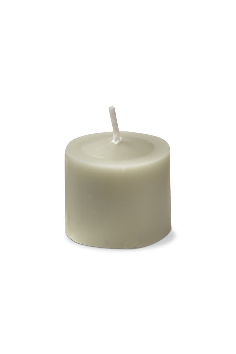 Sage Green Votive Candles Set of 12 Smokeless Paraffin Wax, Main, color, Brown