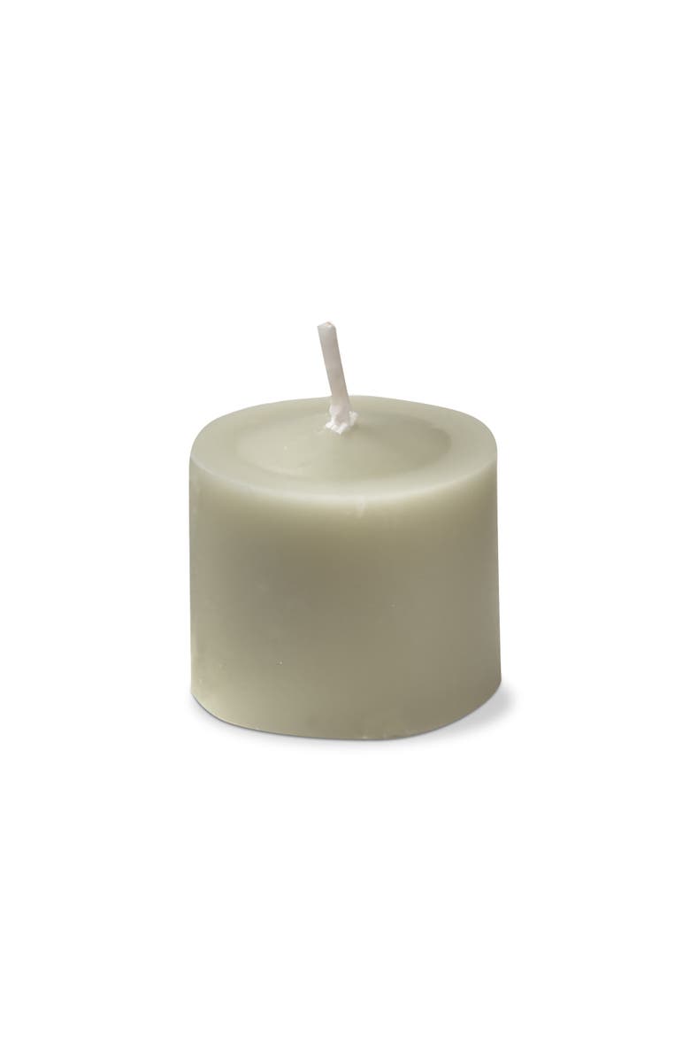 tag Sage Green Votive Candles Set of 12 Smokeless Paraffin Wax, Main, color, Brown