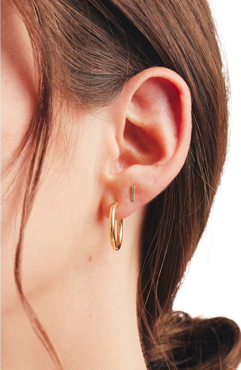 MADE BY MARY 14k Bar Stud Earring, Alternate, color, 14K Solid Gold - Pair