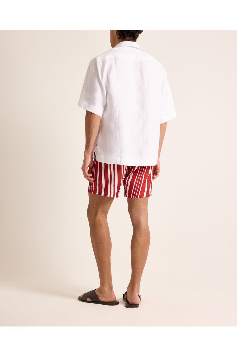Vincent Linen Relaxed Fit Overhead Linen Shirt, Alternate, color, White