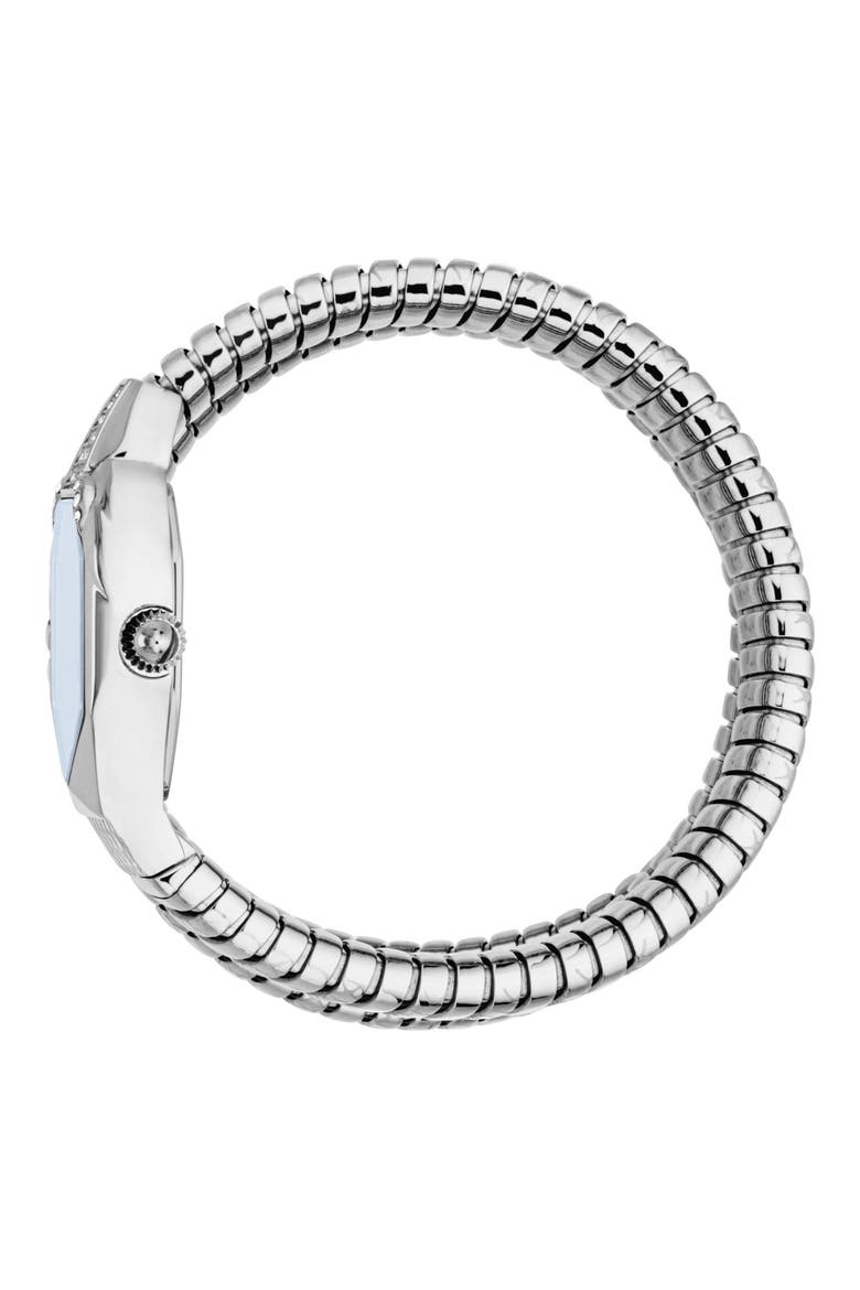 Snake Wraparound Bracelet Watch, 22mm x 34.5mm, Alternate, color, SILVER