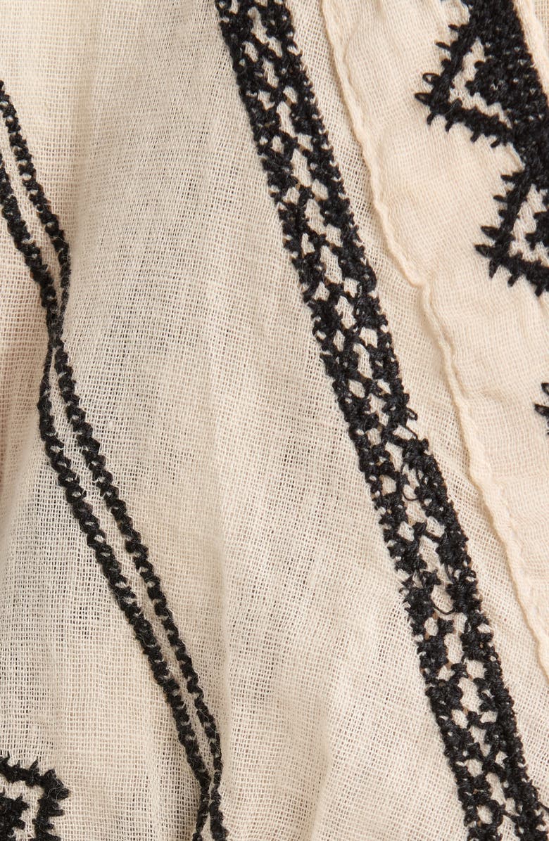 Elan Embroidered Cover-Up Maxi Dress, Alternate, color, Natural