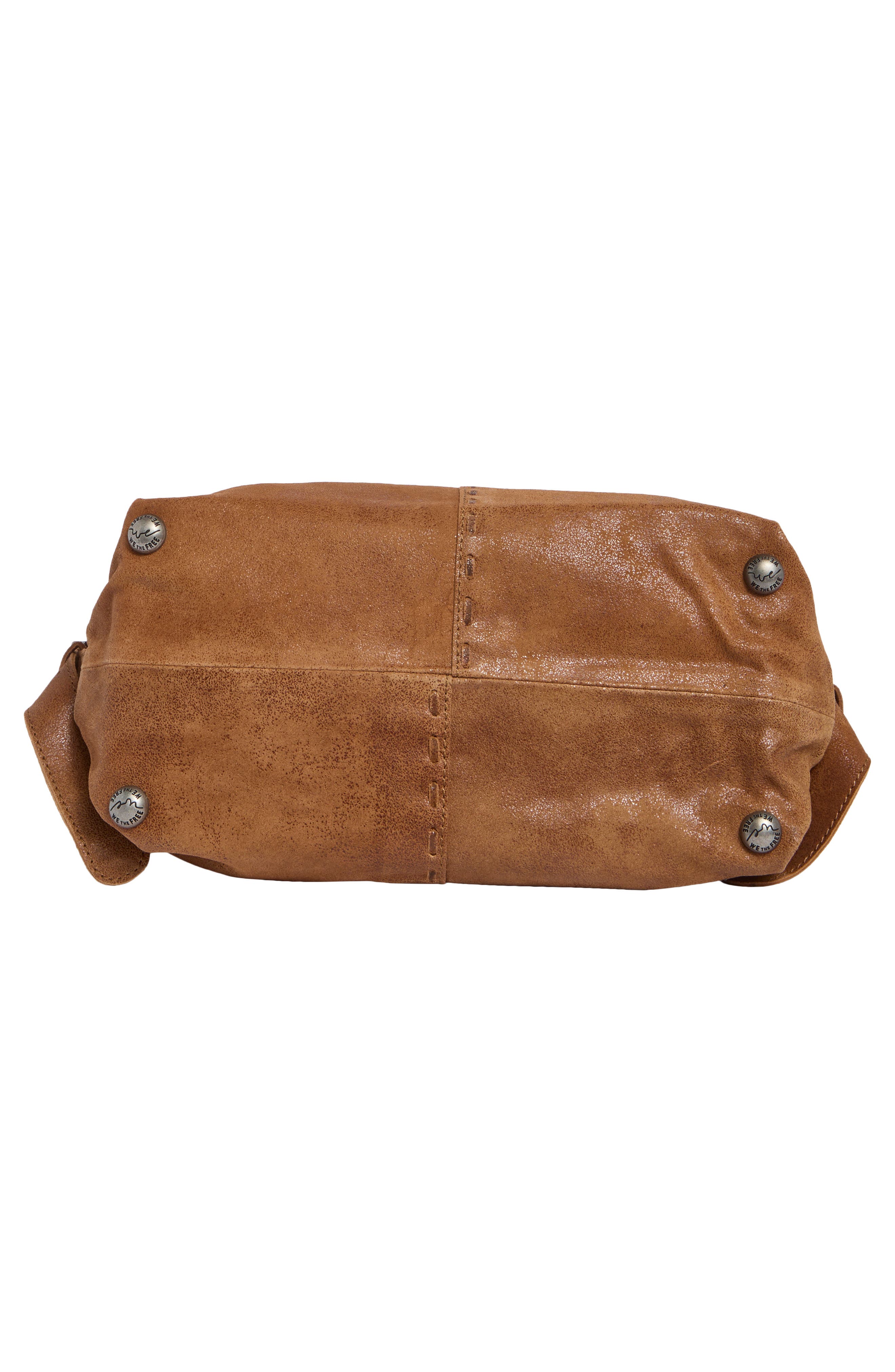 Dallas Distressed Leather Shoulder Bag, Alternate, color, COGNAC
