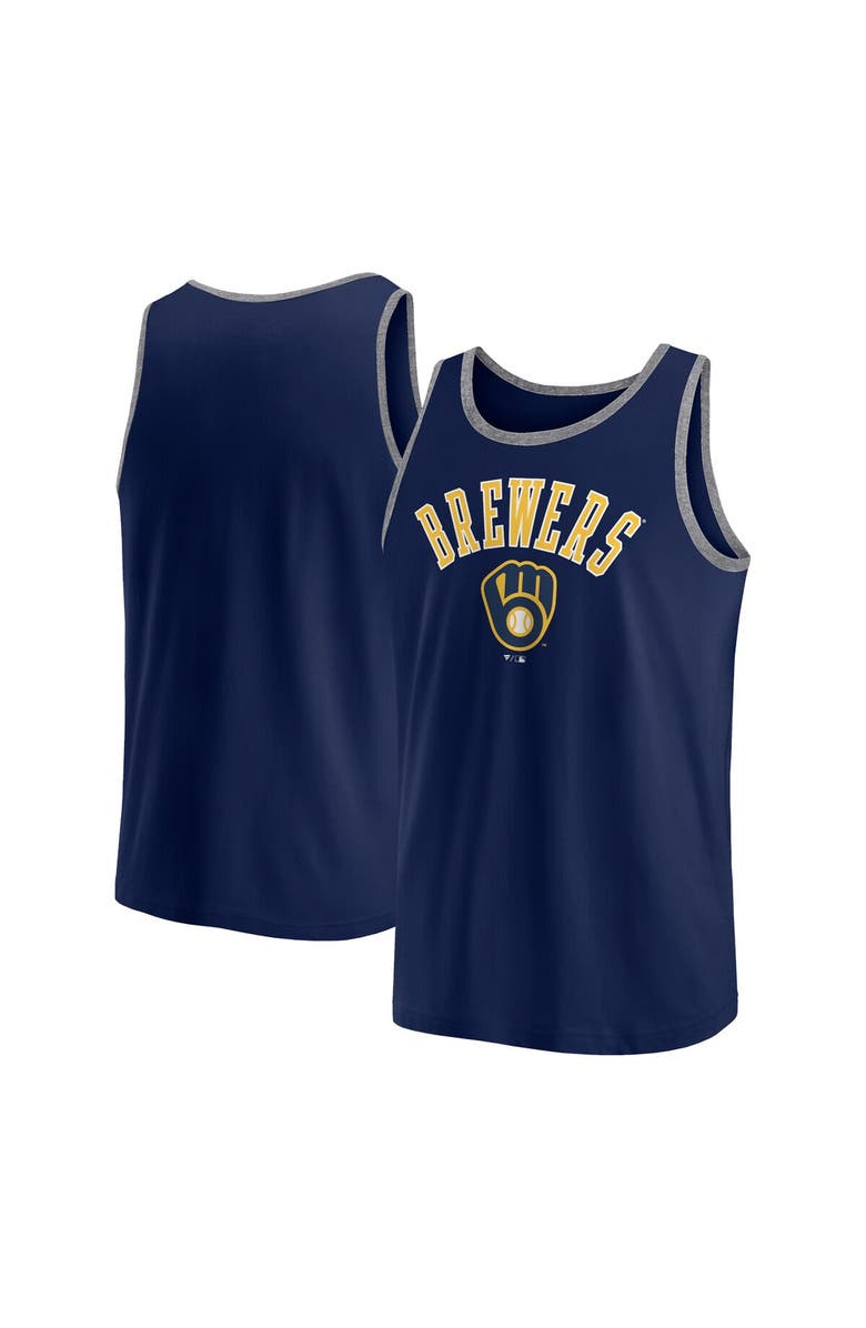 FANATICS Men's Fanatics Navy Milwaukee Brewers Bet Tank Top, Alternate, color, Navy