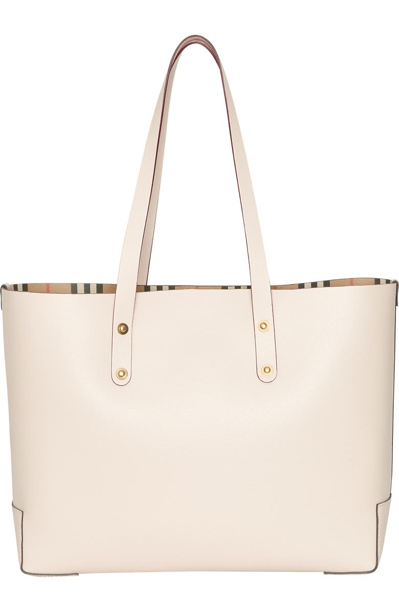 Burberry Embossed Crest Small Leather Tote, Alternate, color,