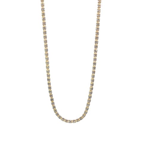 14K Yellow Gold Diamond cut Ice Chain 24 Inch 2.6mm 12.6 Grams