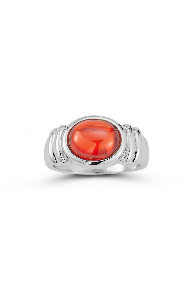 Cubic Zirconia Bold Ring, Main, color, SILVER