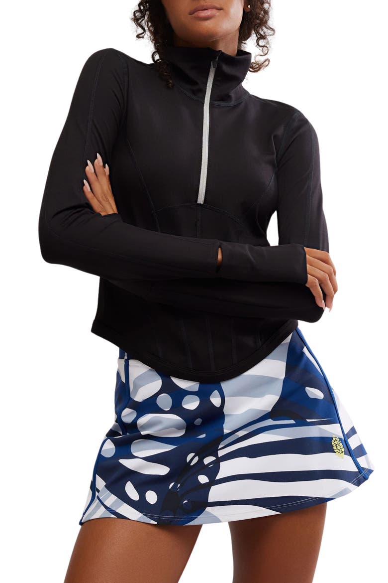 You're a Peach Half Zip Jacket, Main, color, BLACK