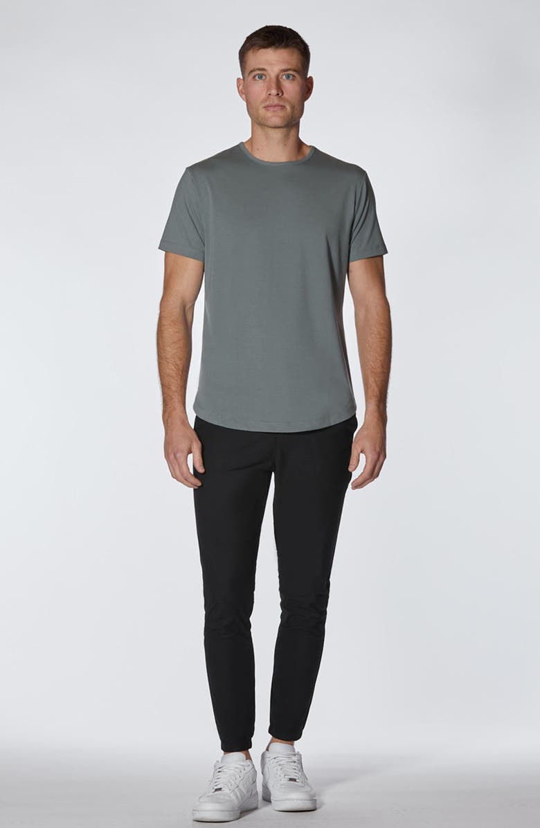 Cuts AO Curve Hem Cotton Blend T-Shirt, Alternate, color, Sage