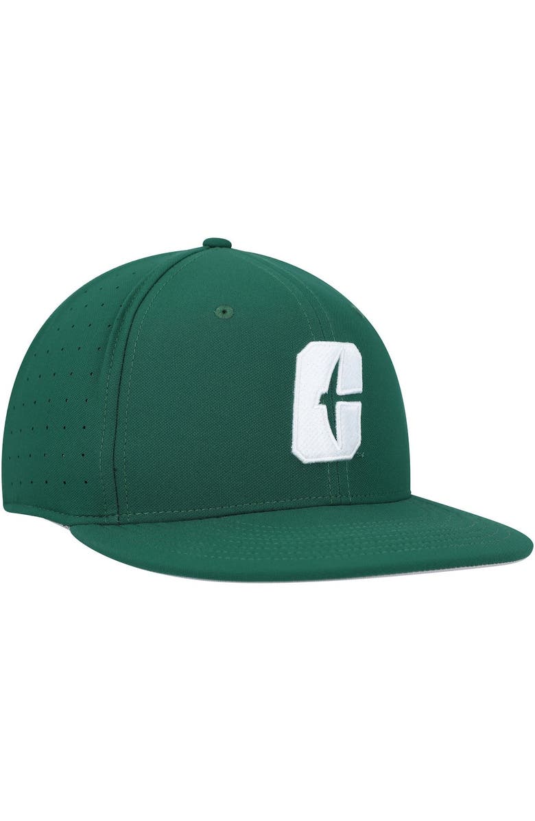 Nike Men's Nike Green UNC Charlotte 49ers True AeroBill Performance Fitted Hat, Alternate, color, 