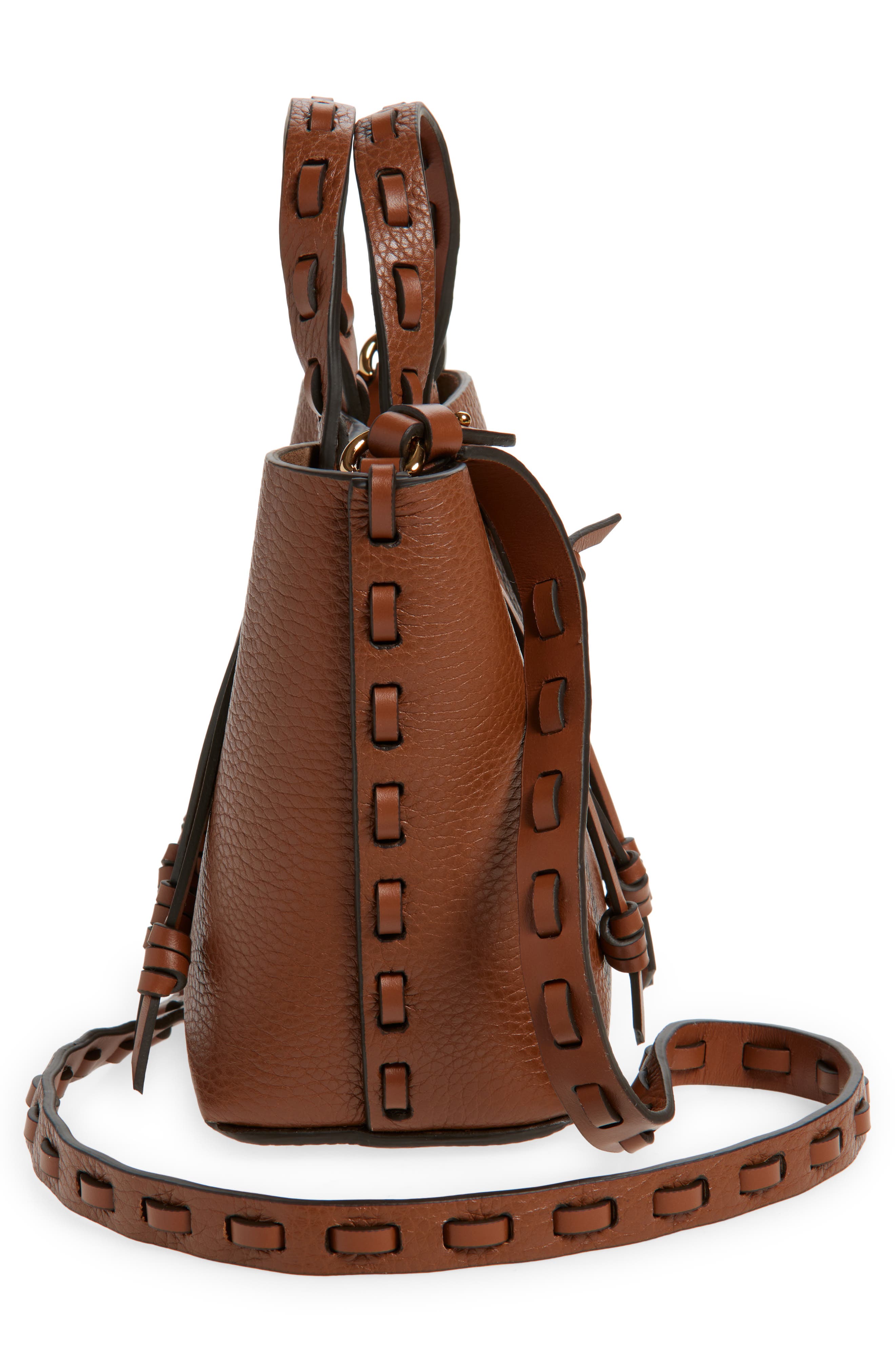 Etro Shopping Essential Leather Tote, Alternate, color, M1384 Burnt